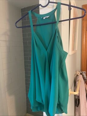 Naked Zebra Green Draped Halter Cami Top